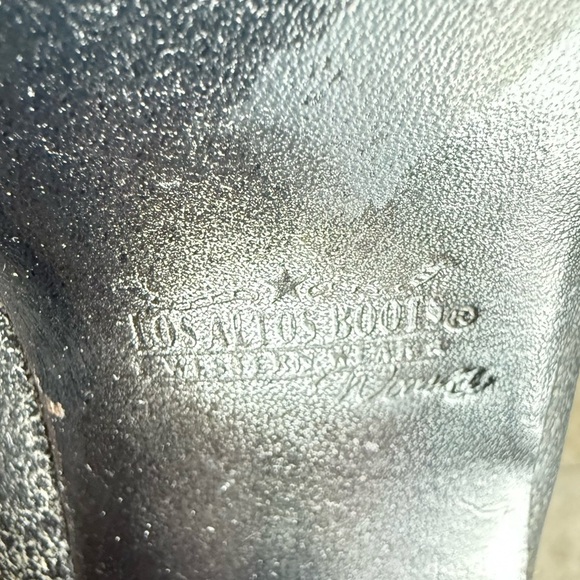 Los Altos Black Heeled Boots Python Snake Leather Women’s Size MX 24.5 US 7.5 - Picture 7 of 12